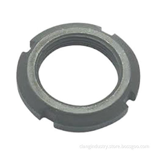 Round Slotted Nut, Steel DIN981